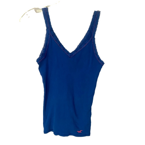 Hollister Blue Lace Trim Tank Top – Size Small